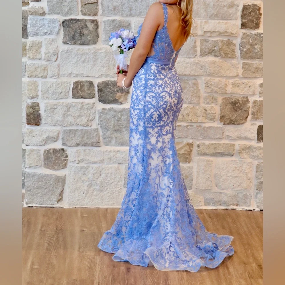 Elegant Lace Sherri Hill Prom Dress - Picture 6 of 6